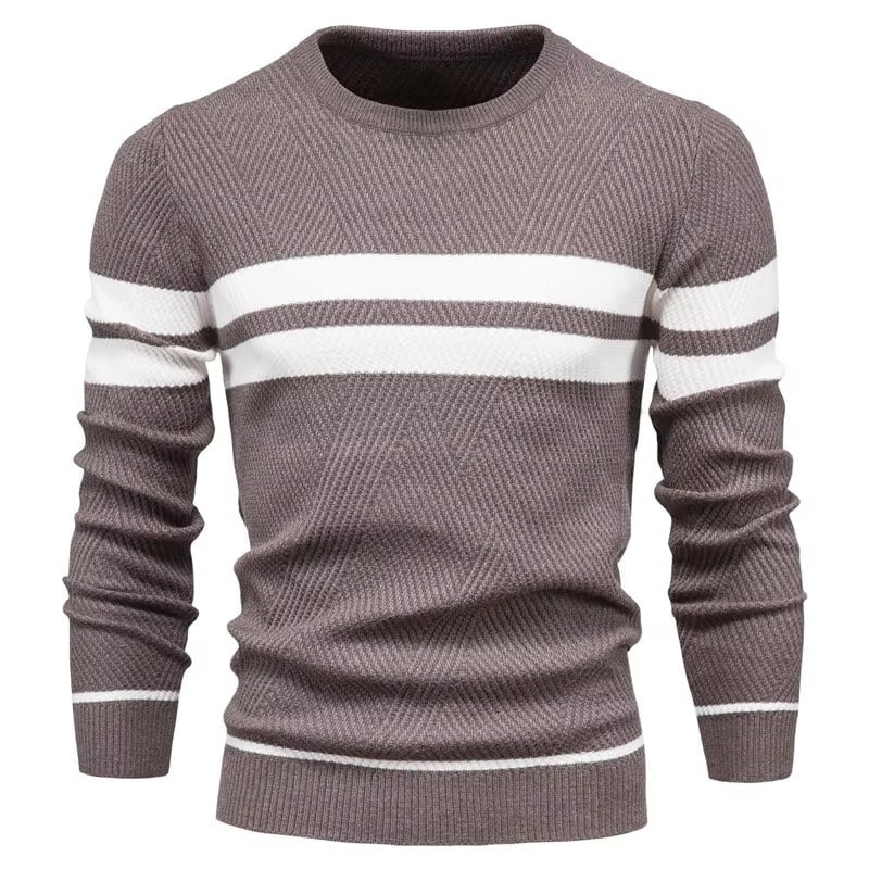 Striped Crewneck Sweater | Slim-Fit | Lightweight and Stylish