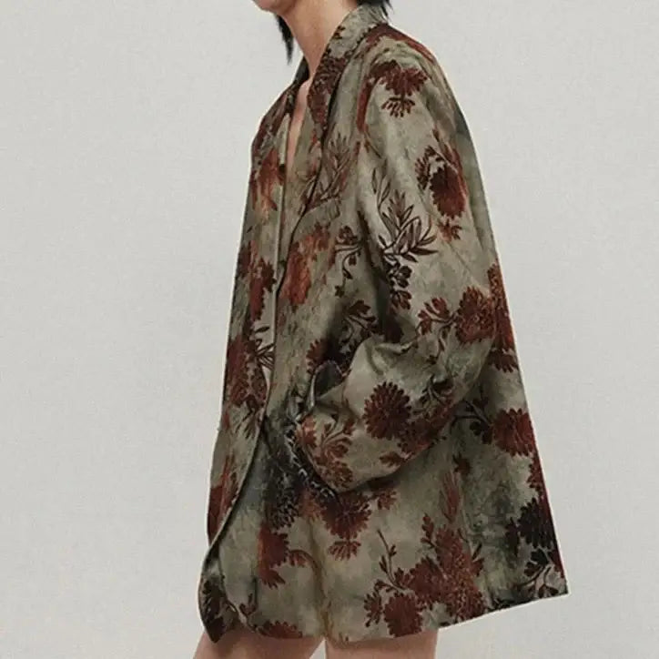 Oversized Floral Blazer | Statement Outerwear | Relaxed Fit