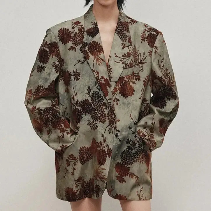 Oversized Floral Blazer | Statement Outerwear | Relaxed Fit