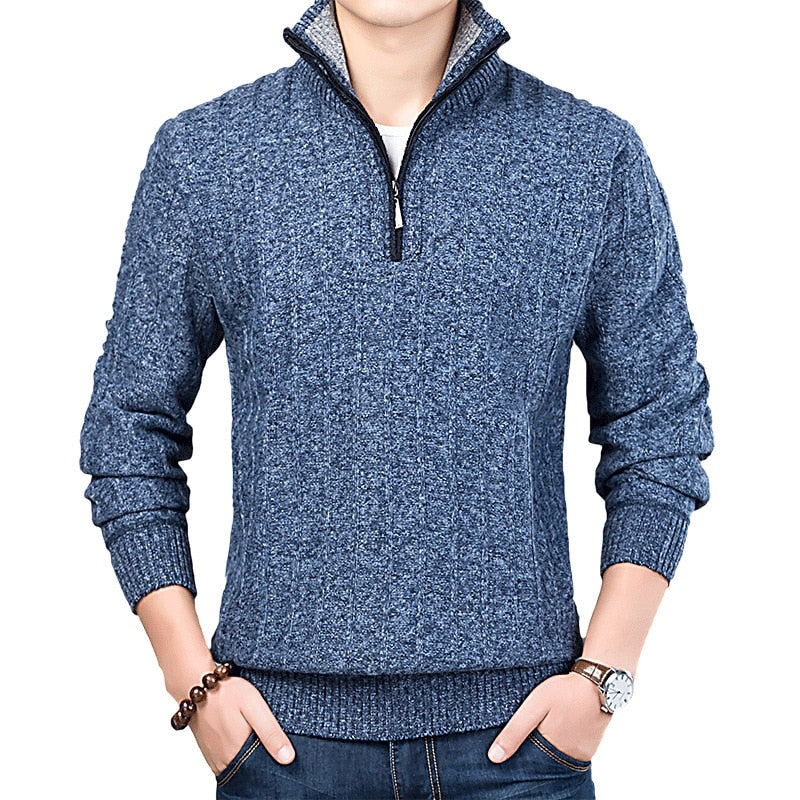Half-Zip Pullover Sweater | Textured Knit | Cotton Blend