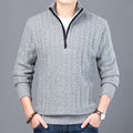 Half-Zip Pullover Sweater | Textured Knit | Cotton Blend