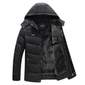 Fleece-Lined Winter Puffer Coat | Windproof | Detachable Hood