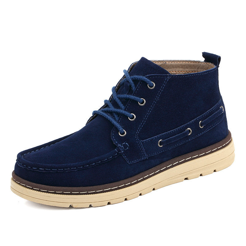 Suede Leather Ankle Boots | Lace-Up Design, Durable Sole | Casual and Semi-Formal Wear