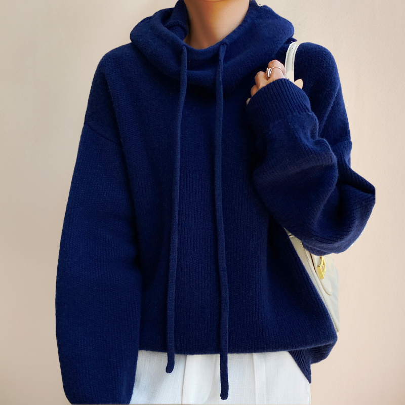 Cozy Knit Hoodie | High Neck | Warm and Relaxed Fit