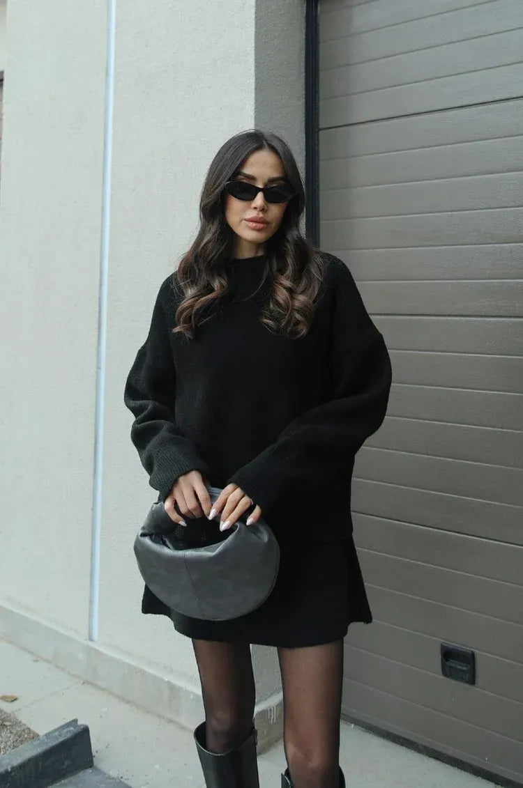 Sweater & Skirt | Knit Blend | Chic Fall Outfit