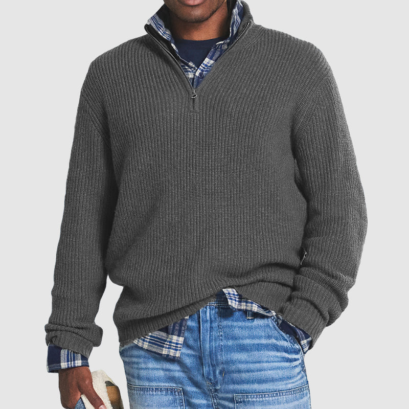 Classic Half-Zip Pullover | Cotton Blend | Casual and Versatile