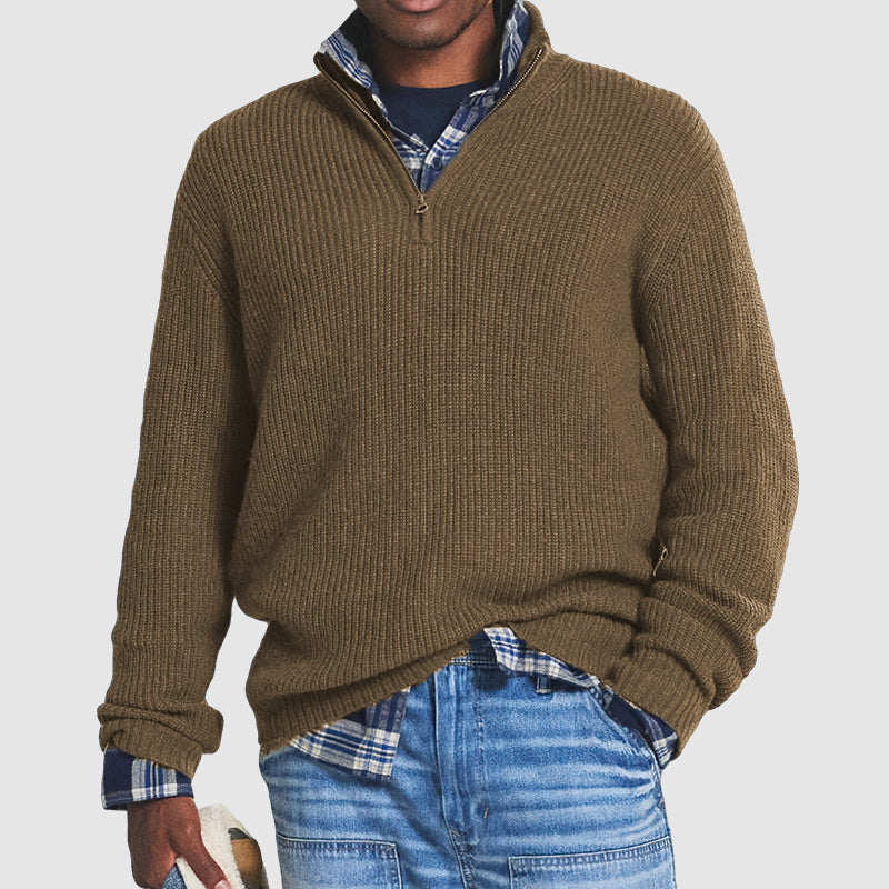 Classic Half-Zip Pullover | Cotton Blend | Casual and Versatile
