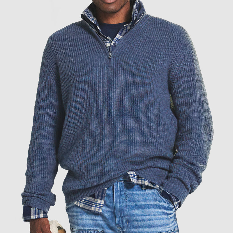 Classic Half-Zip Pullover | Cotton Blend | Casual and Versatile