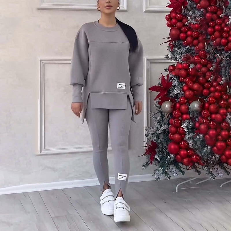 Two-Piece Lounge Set | Solid Color & Comfortable | Casual & Relaxed Wear