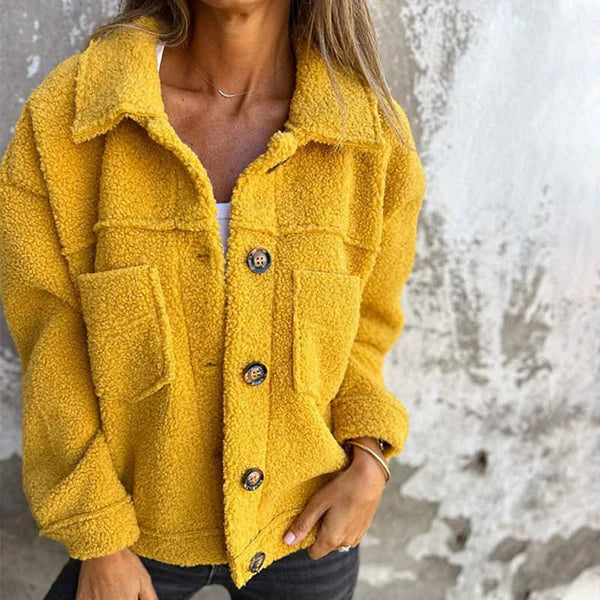 Women's Sherpa Shirt Jacket | Oversized Fit | Cosy Button-Up Shacket