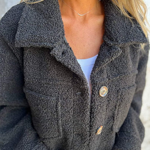 Women's Sherpa Shirt Jacket | Oversized Fit | Cosy Button-Up Shacket