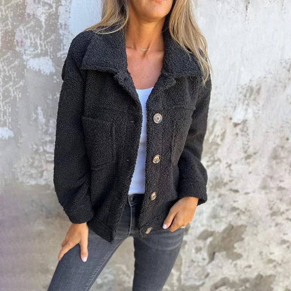 Women's Sherpa Shirt Jacket | Oversized Fit | Cosy Button-Up Shacket