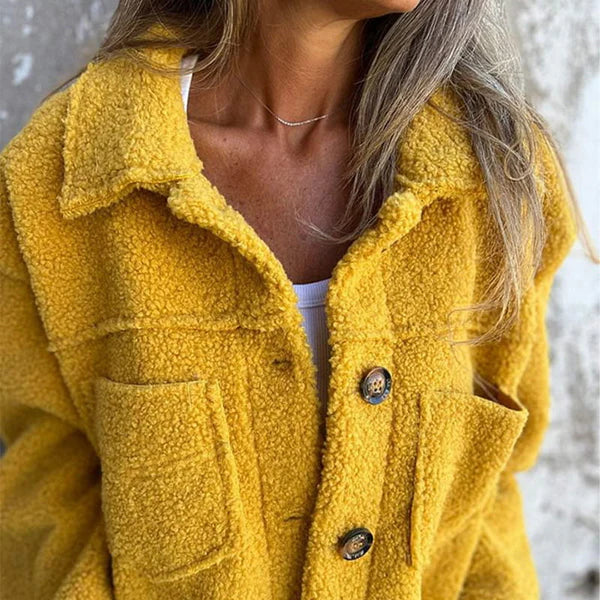 Women's Sherpa Shirt Jacket | Oversized Fit | Cosy Button-Up Shacket