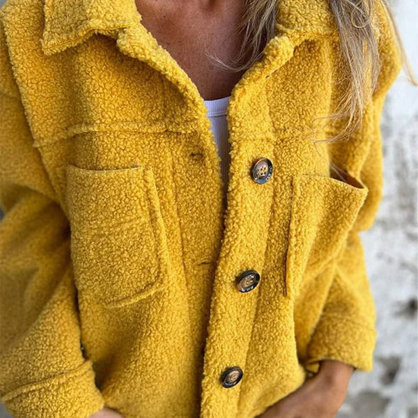 Women's Sherpa Shirt Jacket | Oversized Fit | Cosy Button-Up Shacket