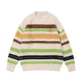 Striped Knit Sweater | Earthy Tones | Relaxed Fit