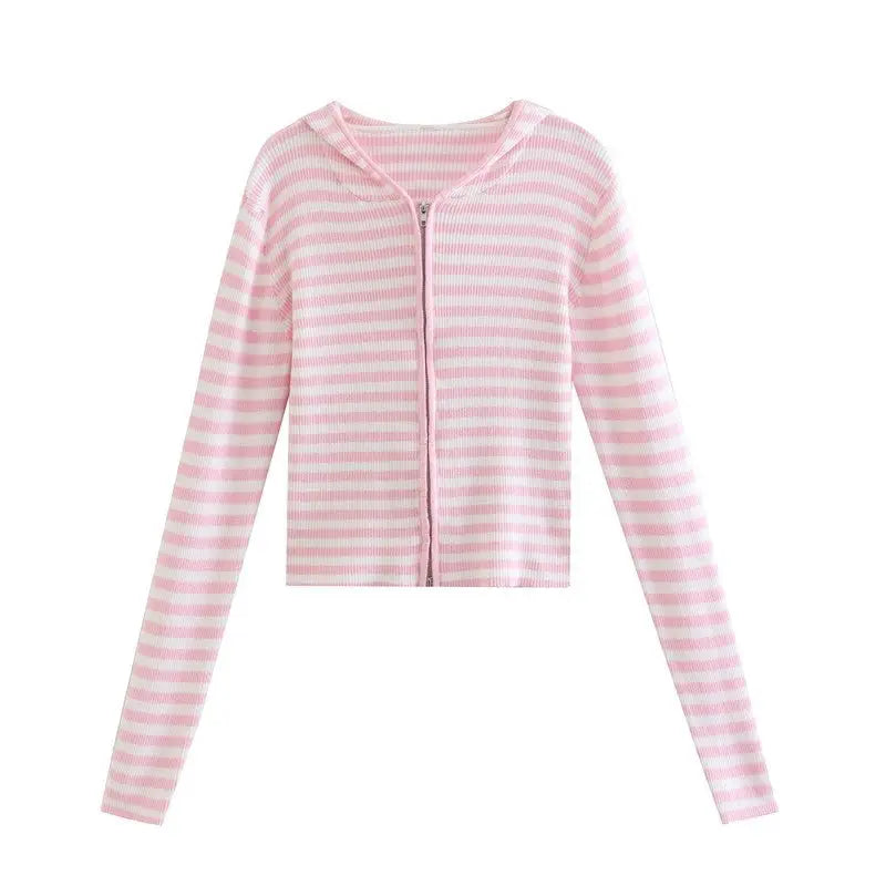 Striped Cropped Cardigan | Lightweight & Playful | Slim Fit