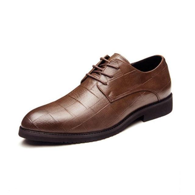 Men's Classic Faux Leather Shoes | Sleek Design, Durable Build | Formal and Business Wear