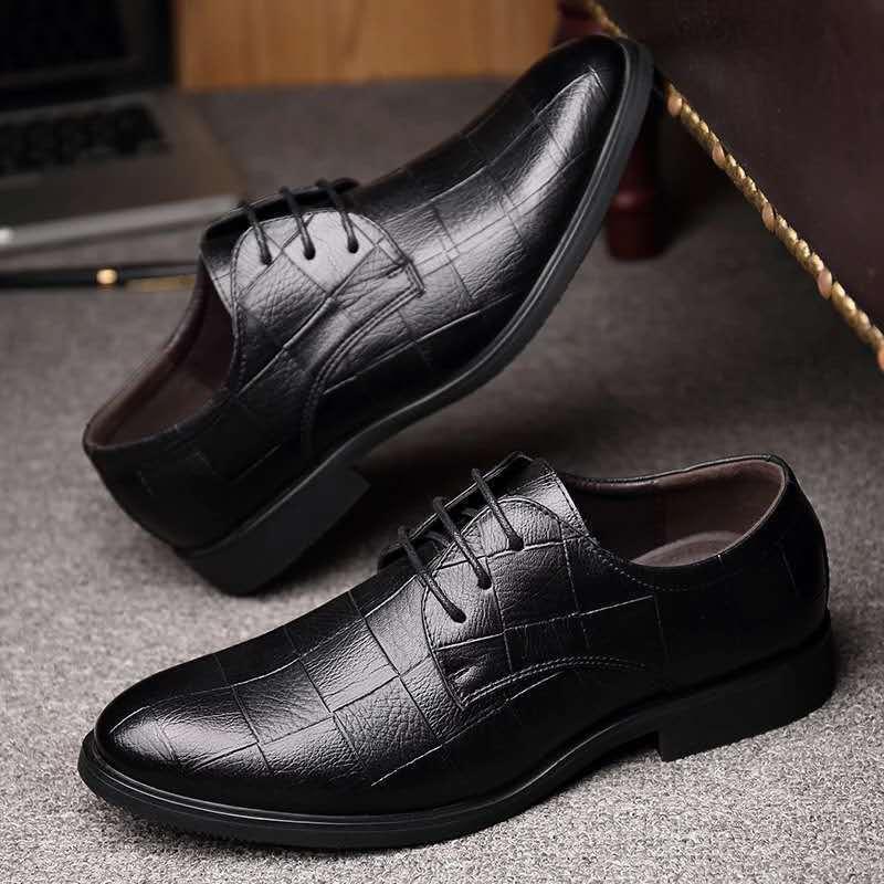 Men's Classic Faux Leather Shoes | Sleek Design, Durable Build | Formal and Business Wear