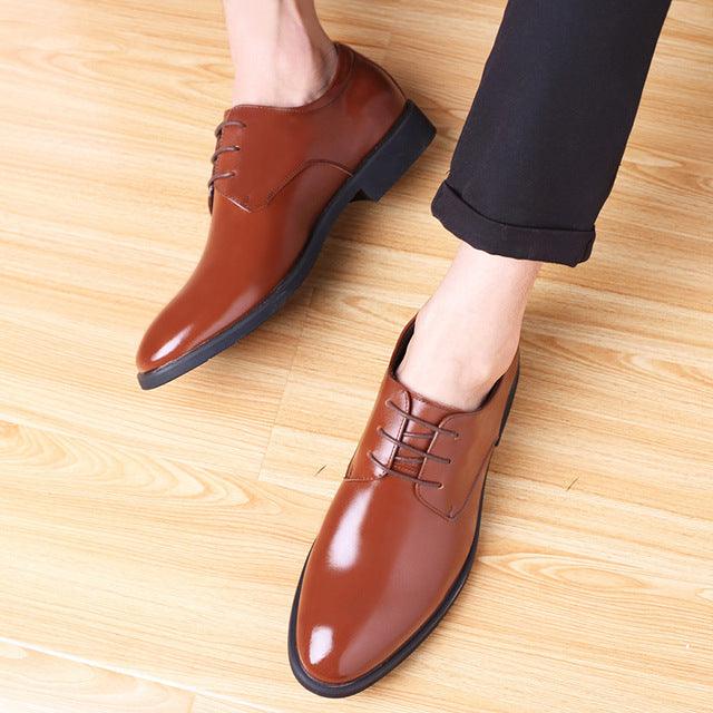 Men's Classic Faux Leather Shoes | Sleek Design, Durable Build | Formal and Business Wear