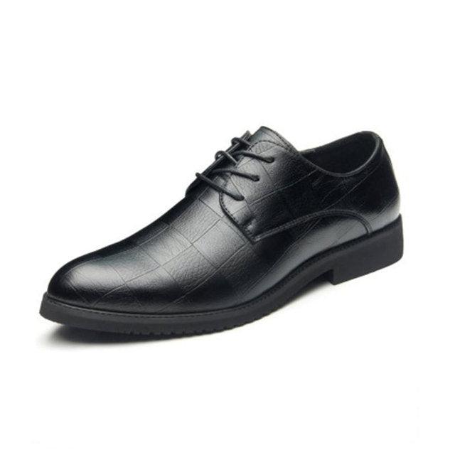 Men's Classic Faux Leather Shoes | Sleek Design, Durable Build | Formal and Business Wear