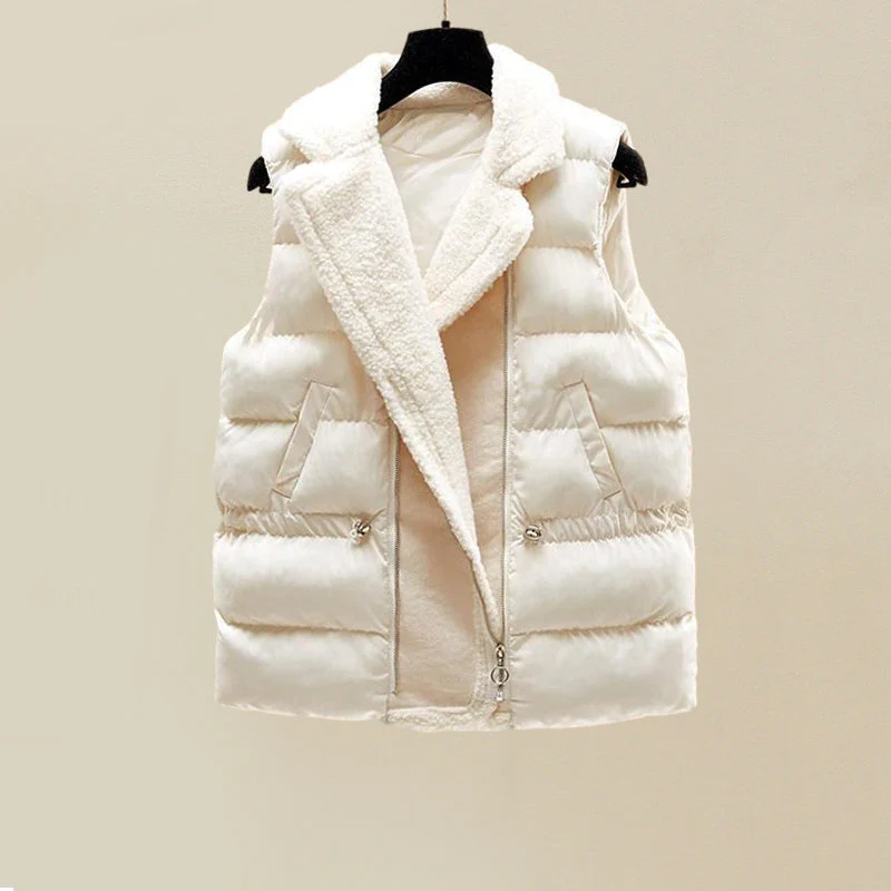 Ribbed Knit 3-Piece Set with Puffer Vest | Acrylic & Polyester | Cozy and Versatile