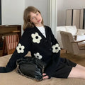 Floral Knit Cardigan | Relaxed Fit | Playful and Cozy