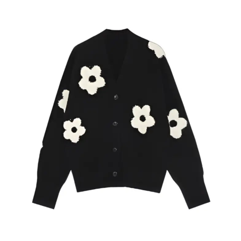 Floral Knit Cardigan | Relaxed Fit | Playful and Cozy