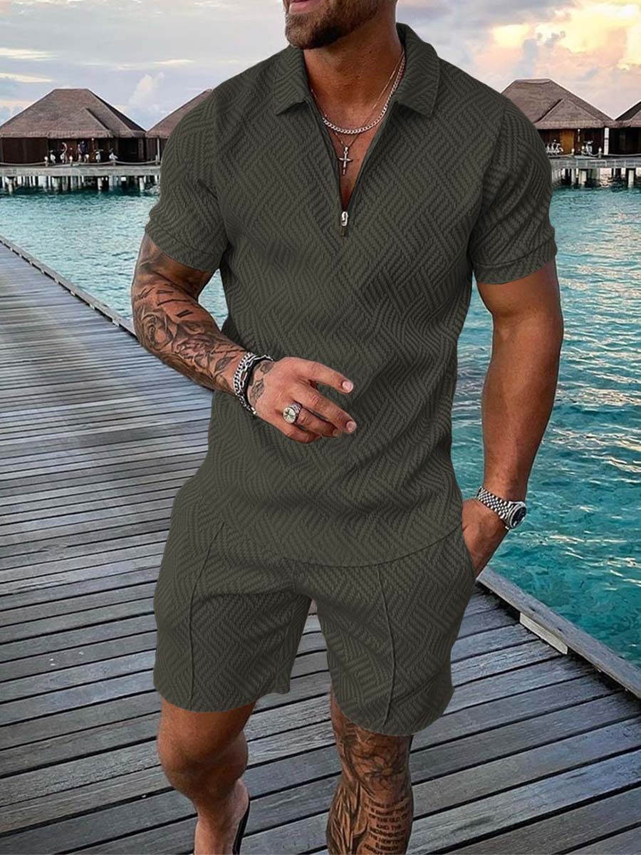 Summer Shirt and Shorts Set | Breathable Cotton Blend | Relaxed Summer Style
