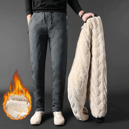 Men’s Fleece-Lined Thermal Trousers | Windproof & Warm | Winter Essentials