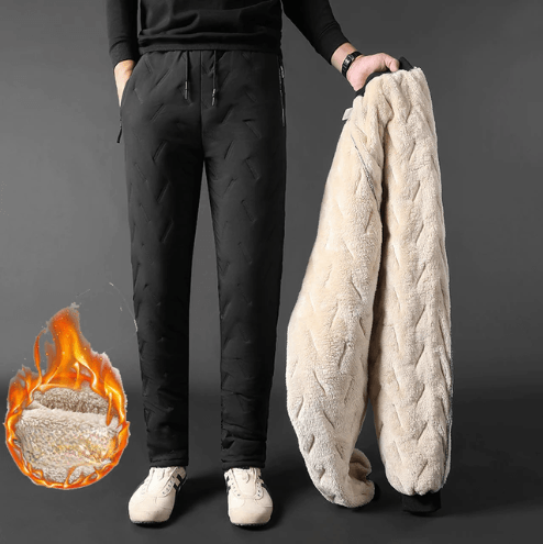 Men’s Fleece-Lined Thermal Trousers | Windproof & Warm | Winter Essentials