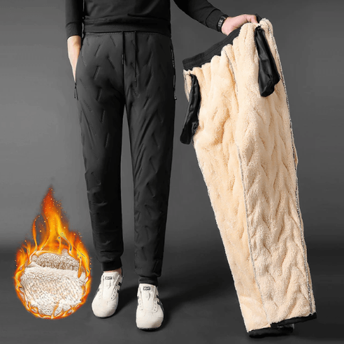 Men’s Fleece-Lined Thermal Trousers | Windproof & Warm | Winter Essentials