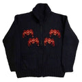 Gothic Knit Cardigan | Spiderweb Design | Cozy & Bold