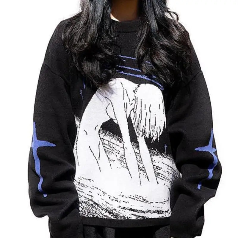Oversized Graphic Sweatshirt | Abstract Design | Bold & Edgy
