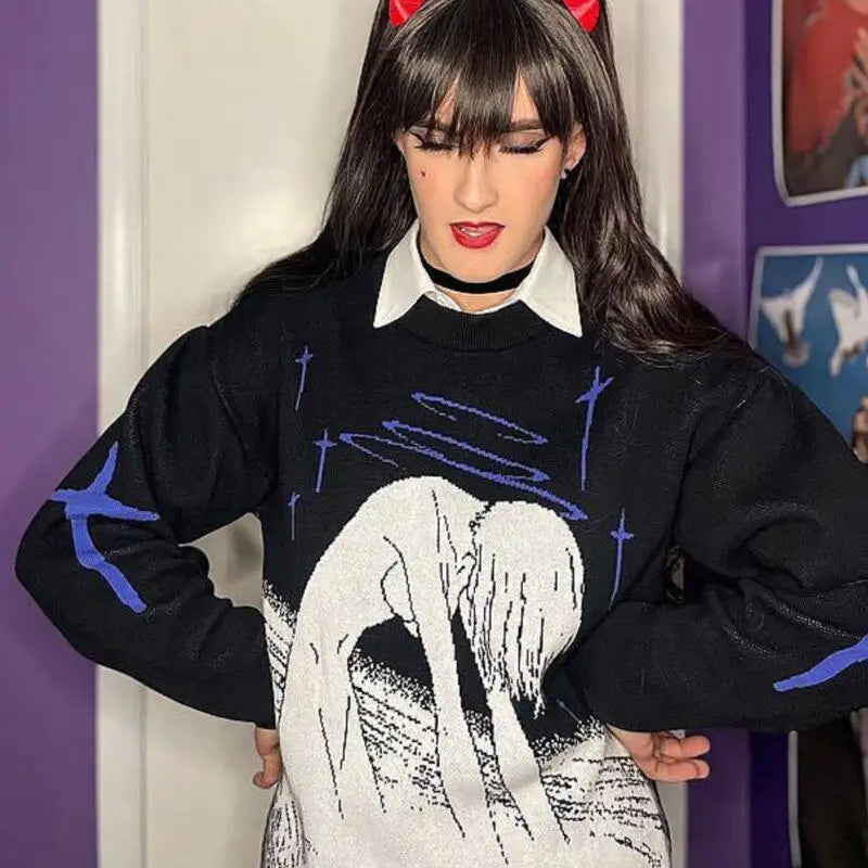 Oversized Graphic Sweatshirt | Abstract Design | Bold & Edgy