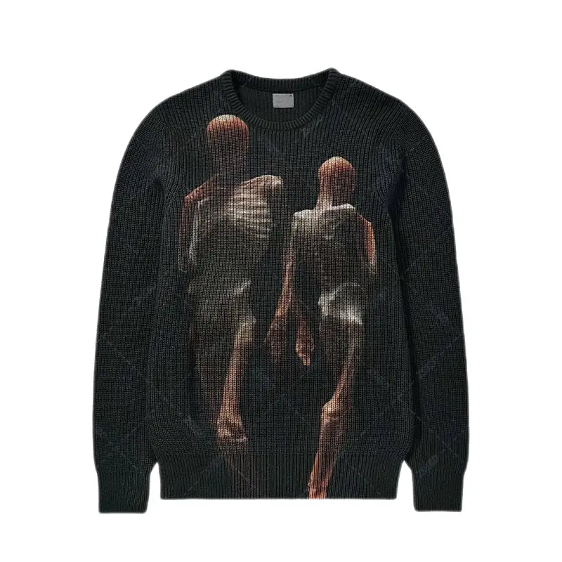 Graphic Sweater | Skeletal Design | Gothic & Bold