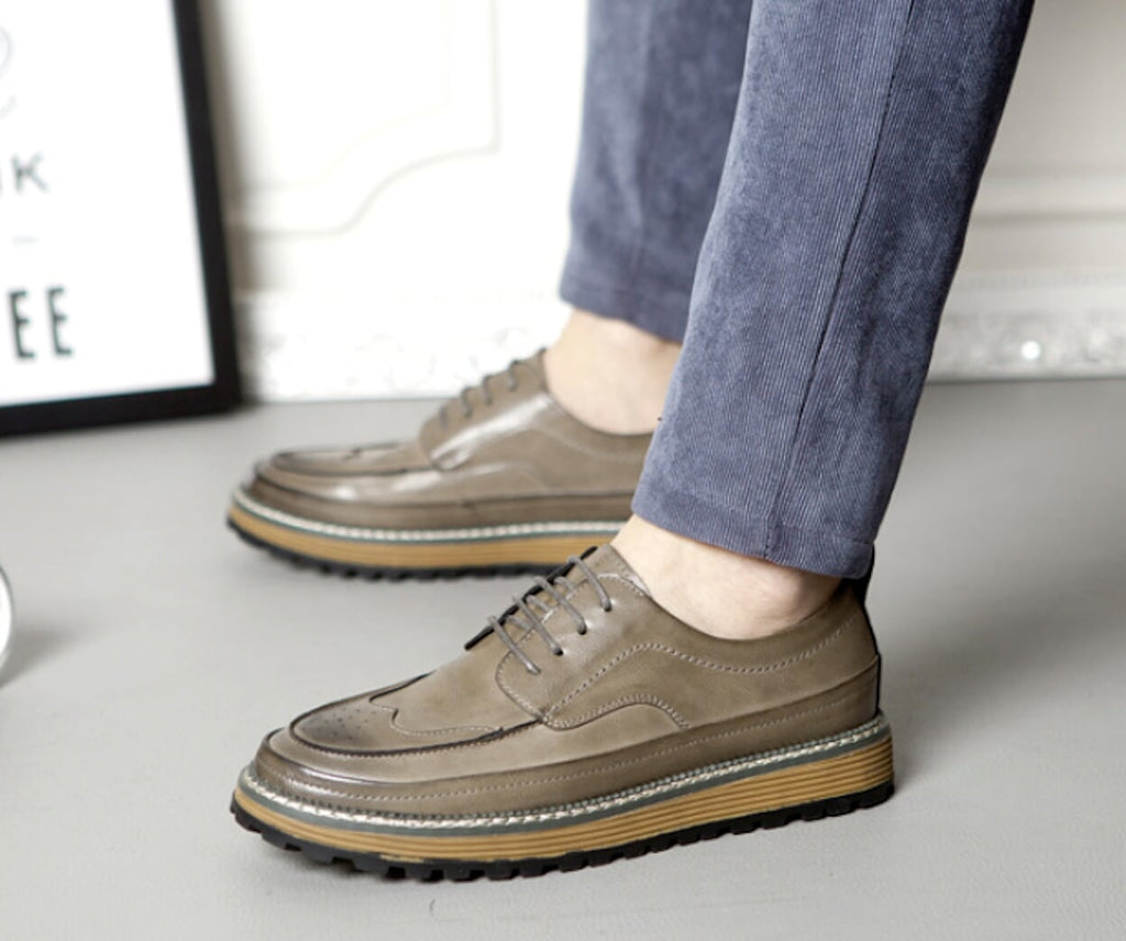 Formal Derby Shoes | Stitched Detailing, Textured Sole | Office and Smart Casual Wear