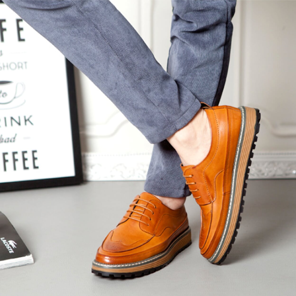 Formal Derby Shoes | Stitched Detailing, Textured Sole | Office and Smart Casual Wear