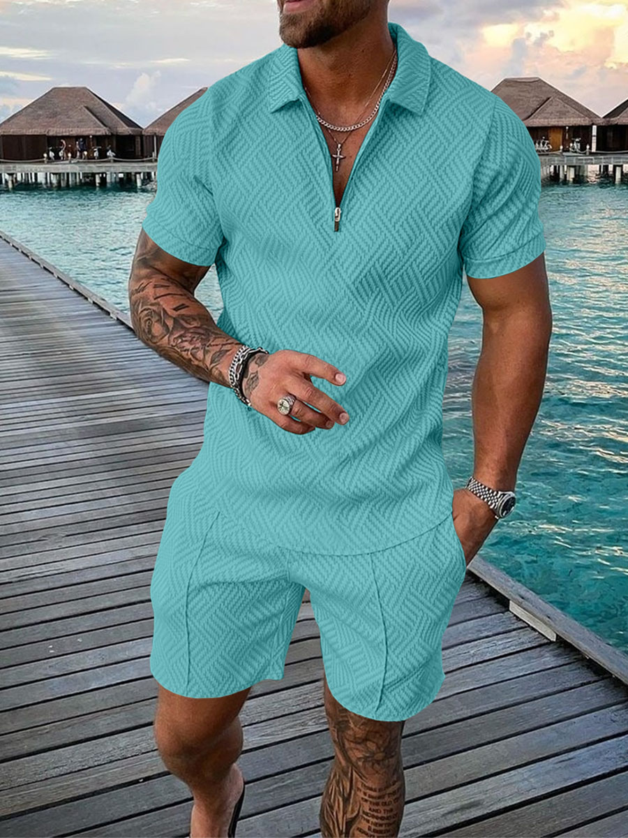 Summer Shirt and Shorts Set | Breathable Cotton Blend | Relaxed Summer Style