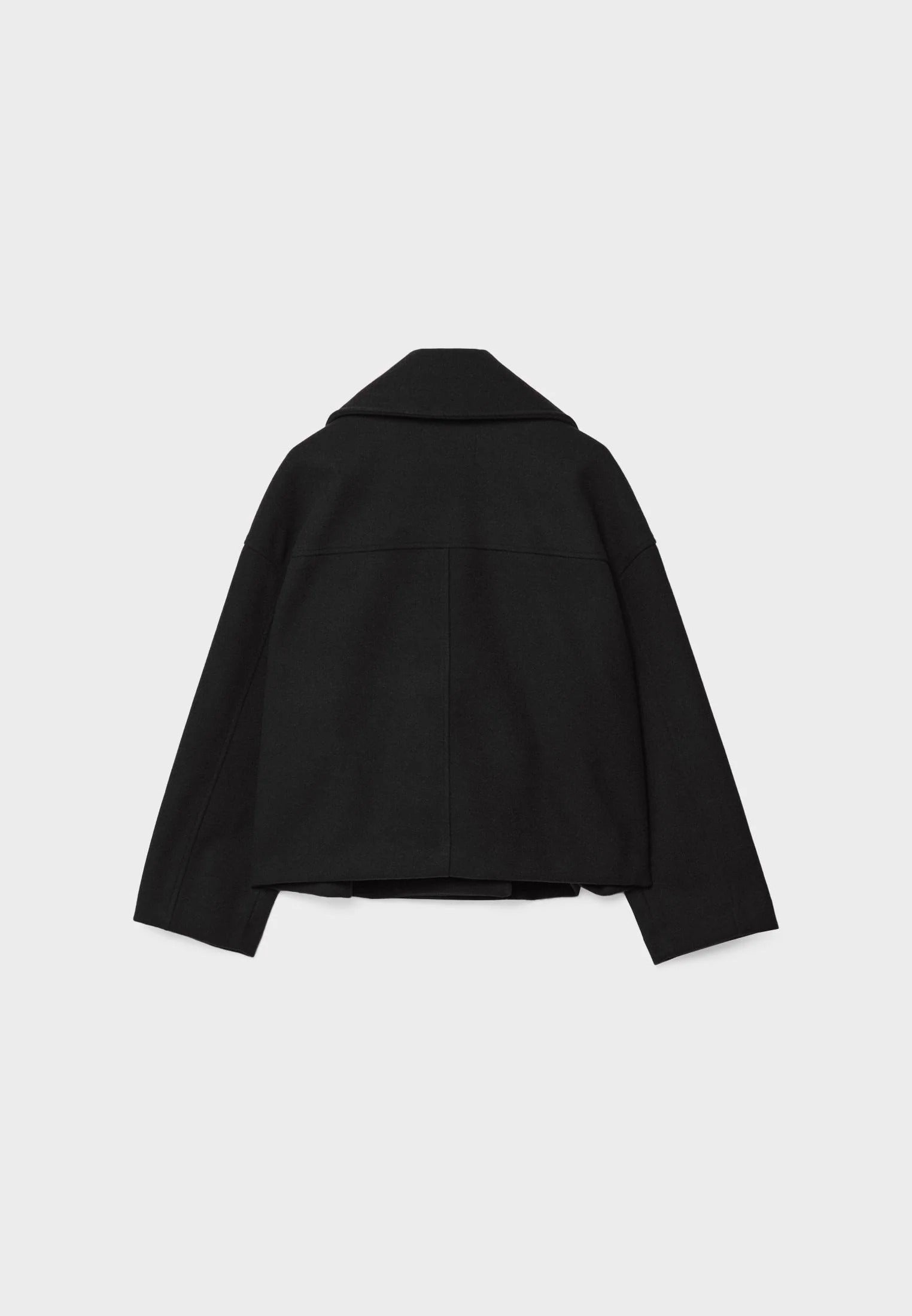 Cropped Double-Breasted Jacket | Wool-Blend | Classic Elegance